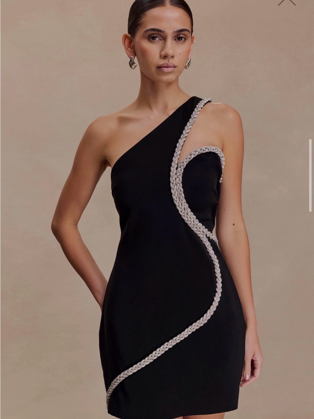 **INSANE DEAL** NWT MESHKI one-Shoulder S Black Cocktail Dress